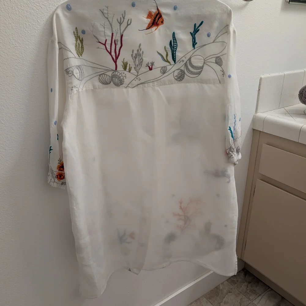 Beautiful Johnny Was Blouse with Embroidery Size XS. Just Dry Cleaned - Picture 10 of 10